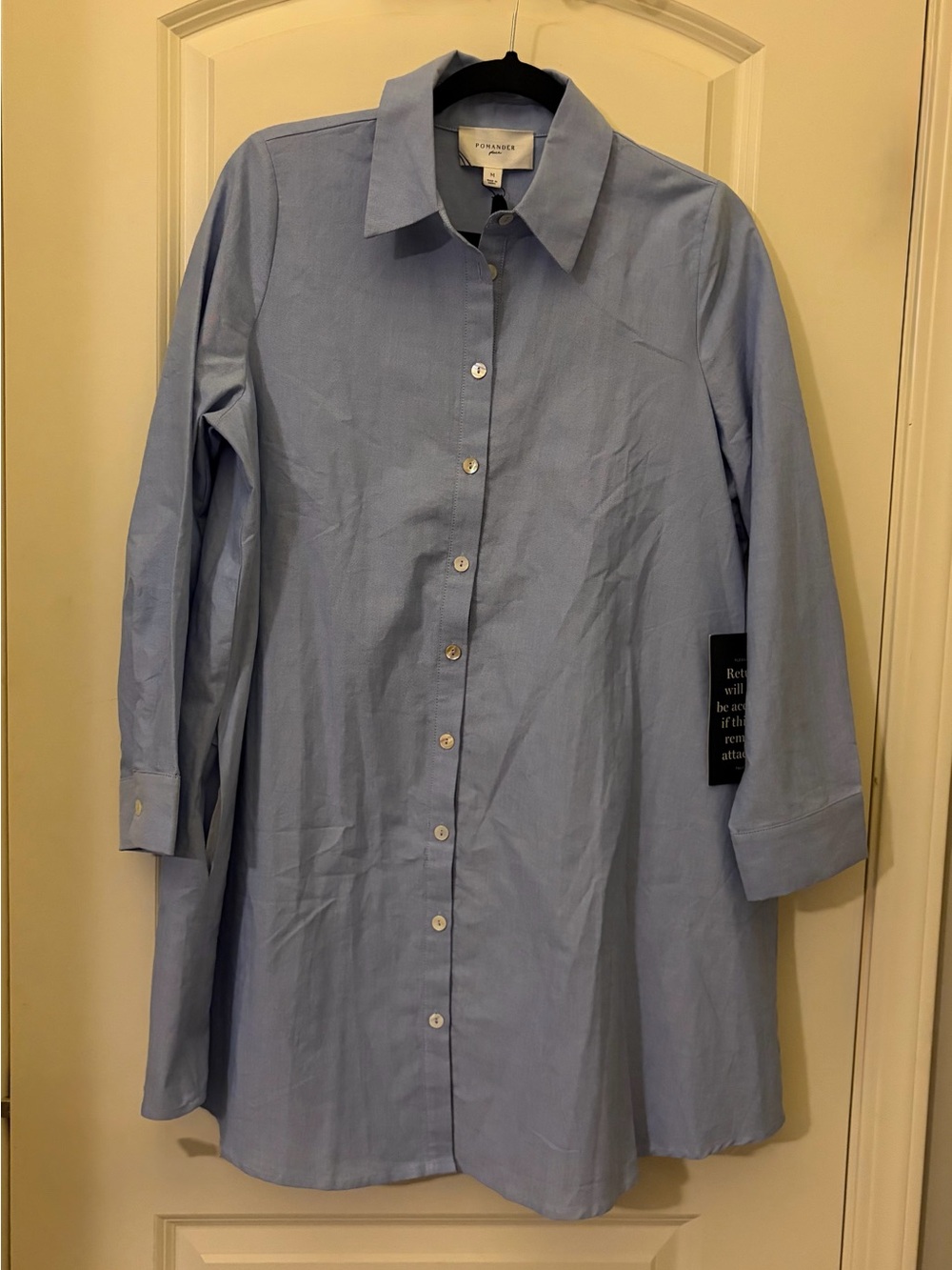 Pomander Place Light Blue Men's Casual Button-Down Shirt